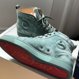 Christian Louboutin Junior High Top Teal
